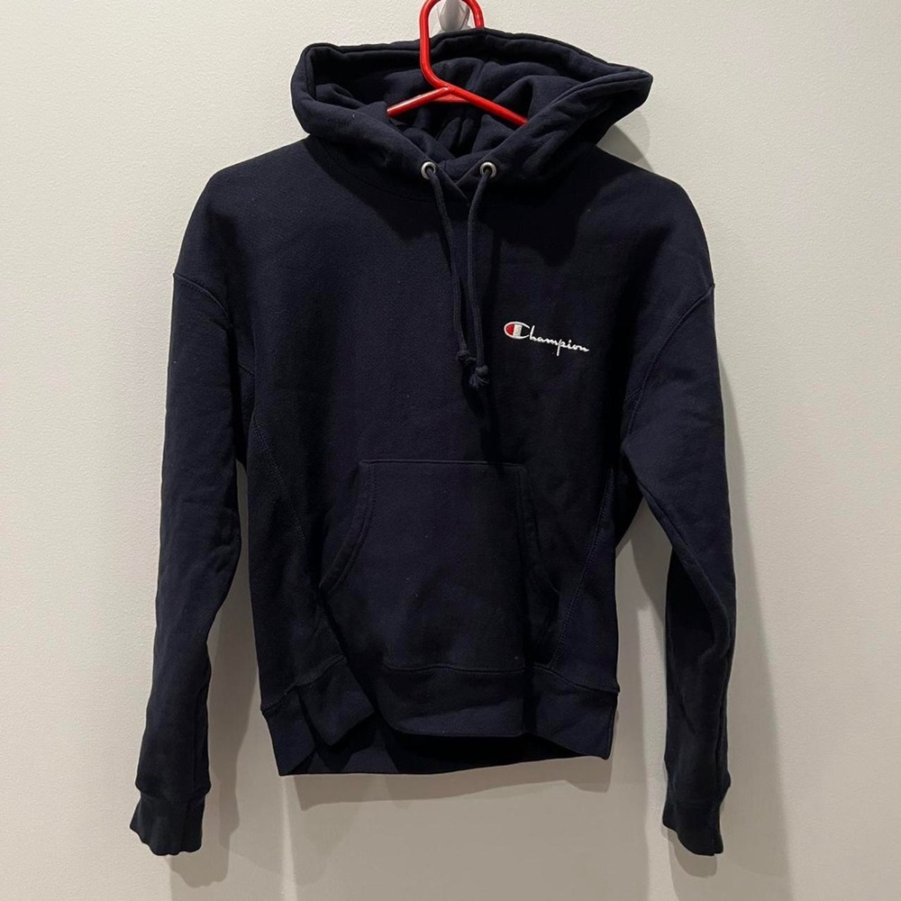 CHAMPION Navy Blue Size X-Small hoodie